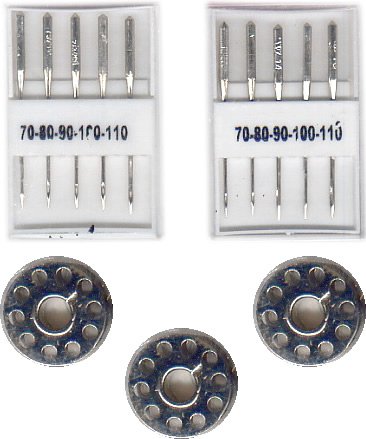 Sewing Essentials, 10 Sewing Machine Needles & Bobbins Set