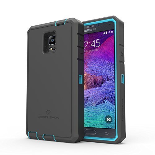 Samsung Galaxy Note 4 Rugged Case,Zerolemon ZeroShock Rugged Case + Belt Clip [Battery NOT Included] (Fits All Versions of  Galaxy Note 4) [180 days ZeroLemon Warranty Guarantee] - Blue / Black