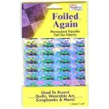 Foiled Again silver prism permanent transfer foil for fabrics 4x48 inch sheet