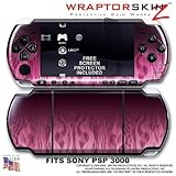 Fire Pink WraptorSkinz Skin and Screen Protector Kit fits Sony PSP 3000