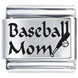Baseball Mom Sports Italian Charms Bracelet Link