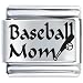 Baseball Mom Sports Italian Charms Bracelet Link