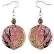 EXP Handmade Rhodonite Medallion & Silver Earrings