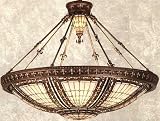 LAMPS BEAUTIFUL Fleur-de-lis Inverted Chandelier by Meyda Tiffany--Excellent customer service--see our feedback.