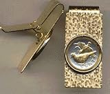 British Virgin Islands 5 Cent ODovesO Two Toned Coin Hinged Money Clip
