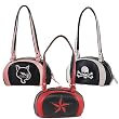 HB-020-1, BLK PU SHOULDER PURSE/KITTY FACE