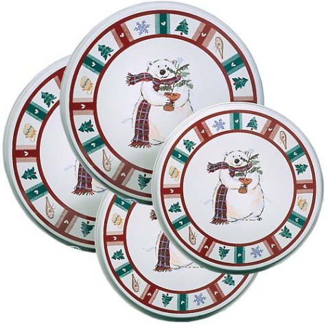Pfaltzgraff Snow Bear Enamel of 4