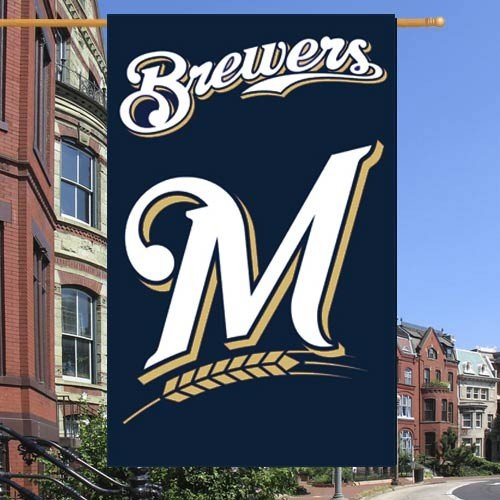 MLB Milwaukee Brewers Applique Banner Flag