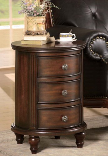 Coaster 900363 Round Cabinet, Dark Walnut Coaster 900363 Round Cabinet, Dark Walnut