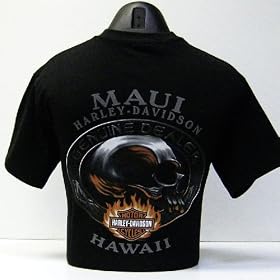 Maui Harley-Davidson Side Harley Black T-Shirt
