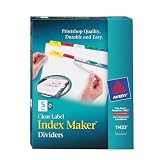 UPC 072782114237 product image for Avery Index Maker Clear Label Dividers, Easy Apply Label Strip, 5-Tab, Multi-Col | upcitemdb.com