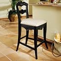 24" Seat Height Hills Of Provence Antique Black over Terra Cotta Bar Stool