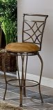 Hillsdale Glendale 30-Inch Swivel Bar Stool, Brown Rust Finish with Buckskin Faux-Suede Fabric