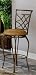Hillsdale Glendale 30-Inch Swivel Bar Stool, Brown Rust Finish with Buckskin Faux-Suede Fabric