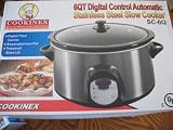Cookinex 6 Qt. Digital Control Slow Cooker STAINLESS STEEL