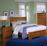 IMAGE OF Queen Panel Bed w/ Platform Footboard by Vaughan Bassett - Oak (BB36-855R)