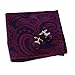 EEF1B01-03 Accessories Microfiber Pocket Square paisley Cufflinks Set By Epoint
