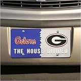 Florida Gators /Georgia Bulldogs A House Divided Mirrored License Plate