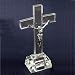 Glass Crucifix - Height: 7" - Pedestal - Includes Deluxe Box