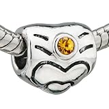 Heart November Birthstone Classic Beads - Pandora Charm Bracelet Compatible