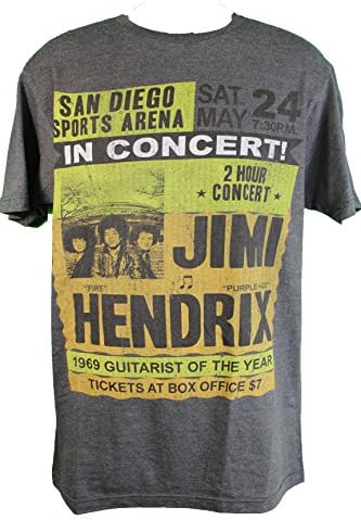 Jimi Hendrix Tee Shirt Concert Vintage Design Large