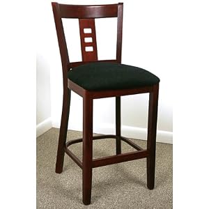 Film Back Beech Wood Dining - Kitchen Bar Stool - Counter Height - Dark Mahogany by Euro Select