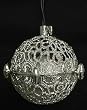 3" Vintage Silver Ball Shaped Chirping Bird Christmas Ornament