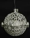 3" Vintage Silver Ball Shaped Chirping Bird Christmas Ornament