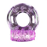 Top Sex Toy Stay Hard Orgasmic Vibrating Erection Ring Purple