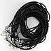 3mm black braided leather cord necklace 18" title=
