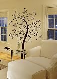 Big Tree with Cat and Bird Wall Decal Deco Art Sticker Mural