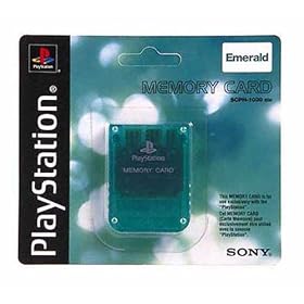 Memory card Playstation transparente verte