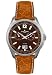 Men's Geneve Chronograph Alarm Light Brown Alligator