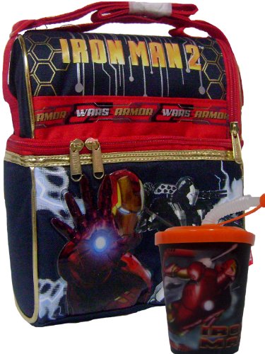 New Iron Man Double Zip Lunch Box & Cup