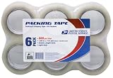 LePage's USPS All Purpose Packaging Tape, 2 inches x 110 yards , 6 Pack (82302)