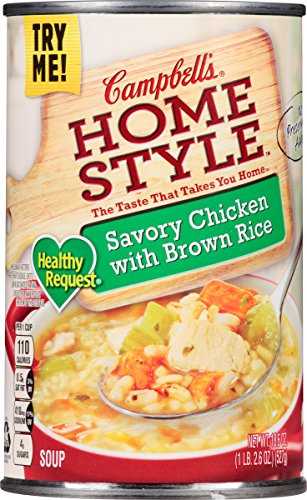 Campbell's Homestyle Healthy Request Soup, Savory Chicken with Brown Rice, 18.6 Ounce (Pack of 12)