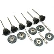 12 Steel Wire Cup Wheel Brush Set for Copper fit Dremel