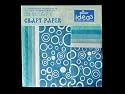 Fine Craft paper - Assorted blue circle design (24 sheets)