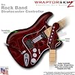 Abstract 01 Red WraptorSkinz Skin fits Rock Band Stratocaster Guitar for Nintendo Wii, XBOX 360, PS2 & PS3 (GUITAR NOT INCLUDED)