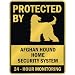 PROTECTED BY " AFGHAN HOUND HOME SECURITY SYSTEM " PARKING SIGN DOG