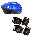 Razor V10 Youth Helmet Medium Blue with Razor Youth Pad Set Fits Ages 8-14