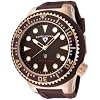 Swiss Legend Men's  Neptune Collection Rose Gold Ion-Plated Brown Rubber Watch