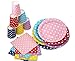 LolliZ® Ice Cream Cups 8oz., Yellow/Polka Dots, 12 Pcs