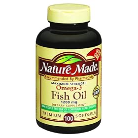Click here to buy Nature Made Fish Oil Omega-3, 1200mg, 100 Softgels by Nature Made.