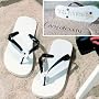 Just Married Flip Flops - Stamp Your Message in the Sand!