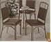 2 Brown Metal Finish and Vinyl Side Chairs