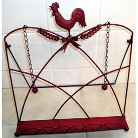 Red Rooster French Country Cookbook Holder by Winning Gifts