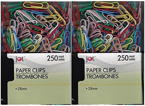 Assorted FUN COLORS Vinyl Coated Metal Paper Clips Contains 500 Small 28mm (1.10") Width Paperclips For Coding & Organizing Paper & Documents, Non Skid Paper Clips (SKU185)