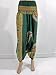 Pine Green Cotton Women Harem Baggy Smock Waist Capri Pant 38"