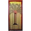Asli Arts Collection Palm Tree Painted Bamboo Curtain